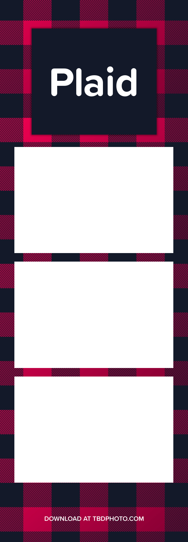 Plaid photo strip template